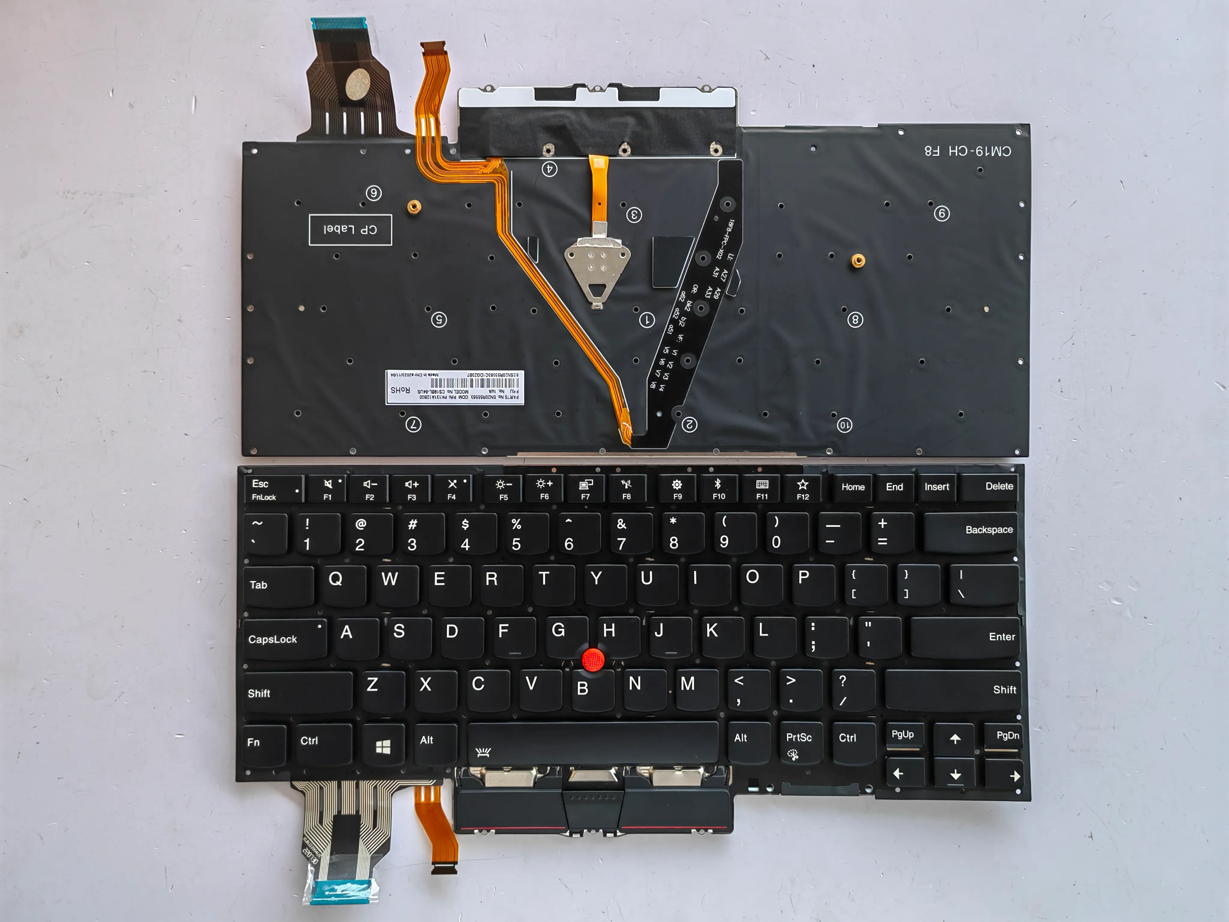 Picture of Laptop US keyboard forNew Replacement Keyboard Laptop For IBM X1C 2019/X1 Carbon 2019 GEN7 /X1 carbon 7TH BLACK With Point Backlit (OEM) US US Layout